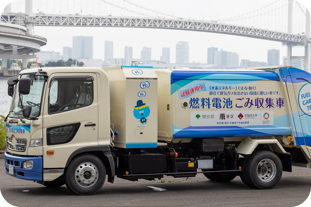 燃料電池ごみ収集車（画像）